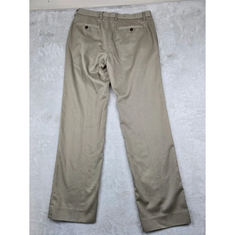 Banana Republic Chino Pants Mens 31x31 Khaki Cotton Non-Iron Tailored Slim Fit‎